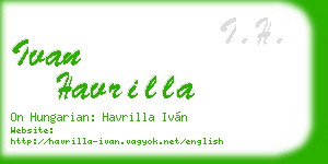 ivan havrilla business card